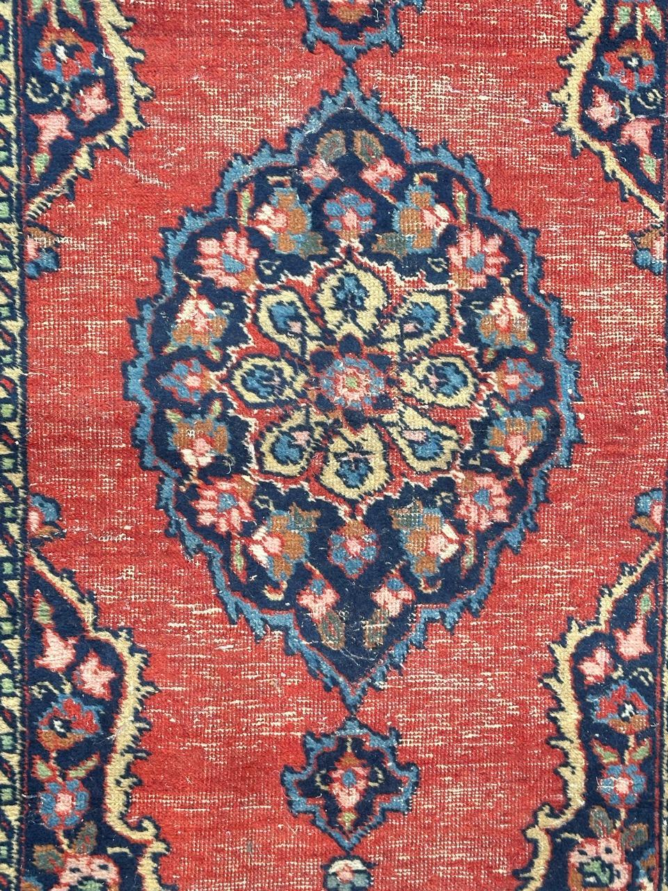 Small antique tabriz rug For Sale 7