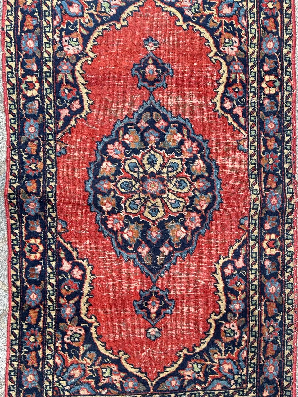 Small antique tabriz rug For Sale 8