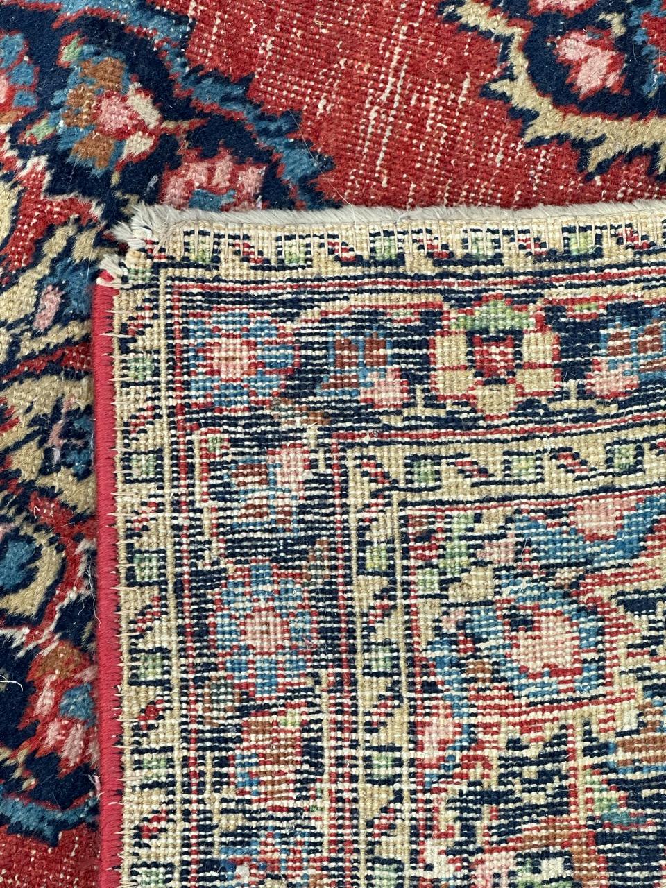 Small antique tabriz rug For Sale 9
