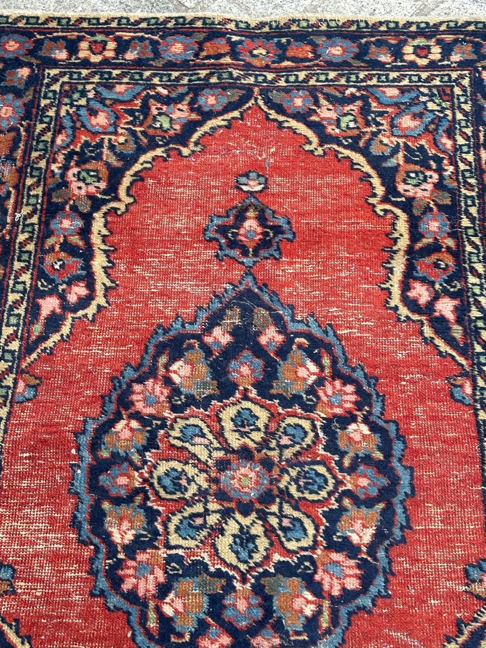 Tabriz Small antique tabriz rug For Sale