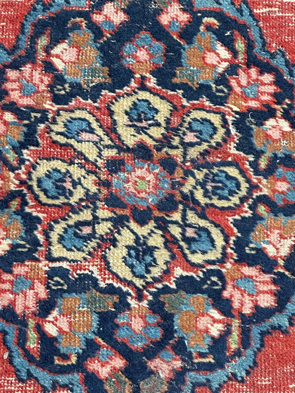Turkish Small antique tabriz rug For Sale