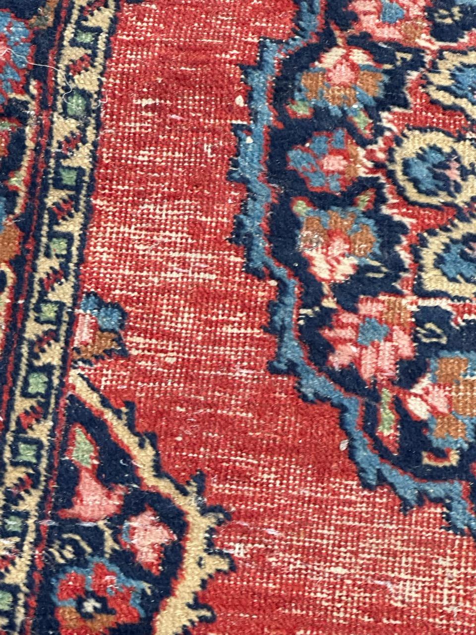 Hand-Knotted Small antique tabriz rug For Sale