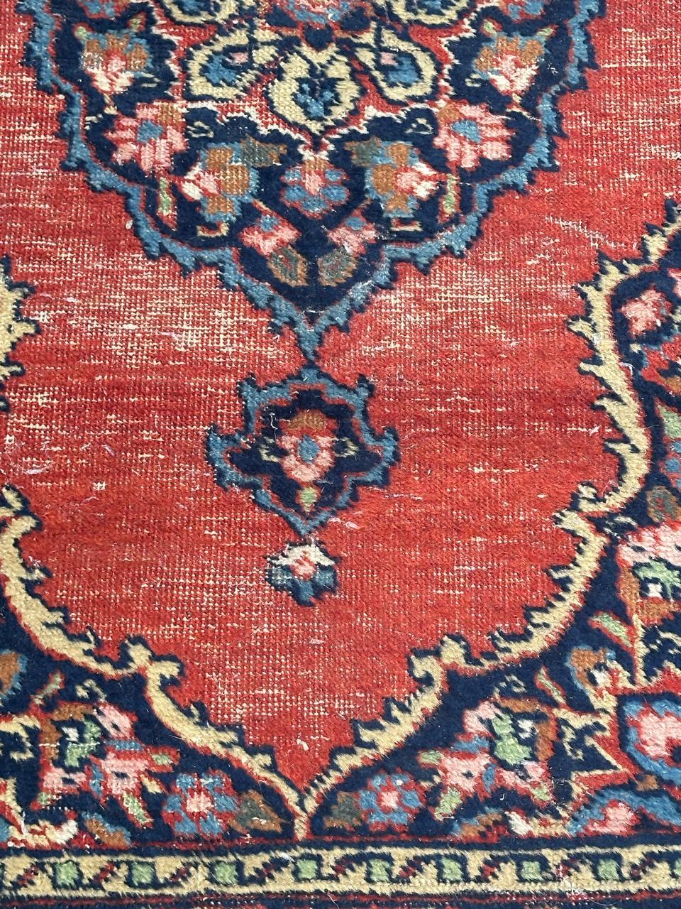 20th Century Small antique tabriz rug For Sale