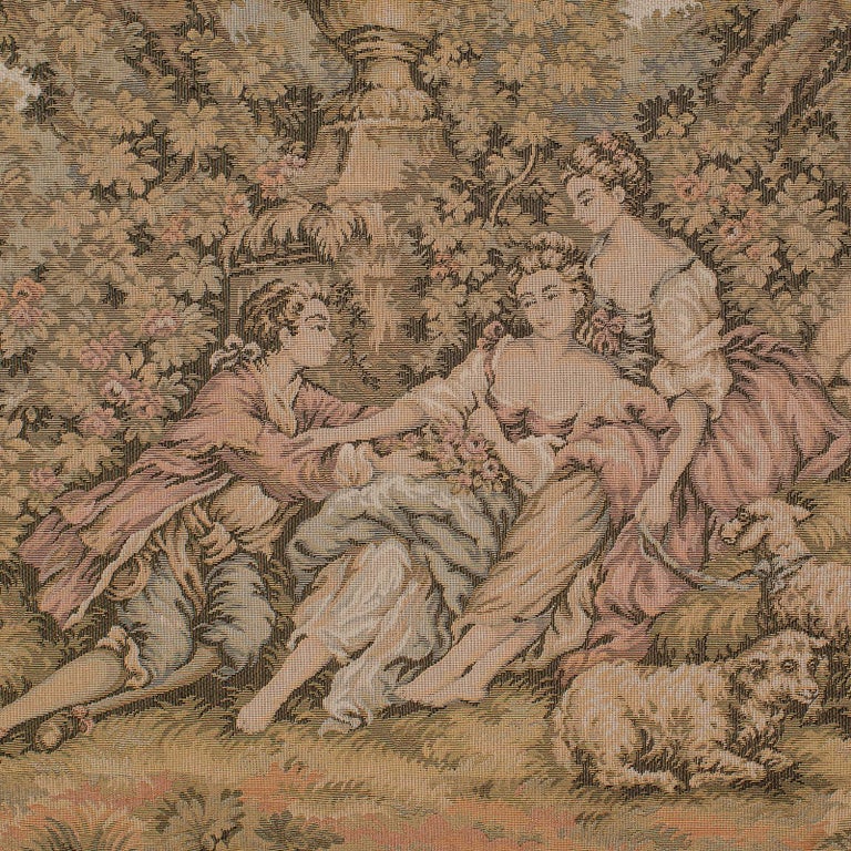 Tapisserie danoise à l'aiguille Facteur livrant une lettre
