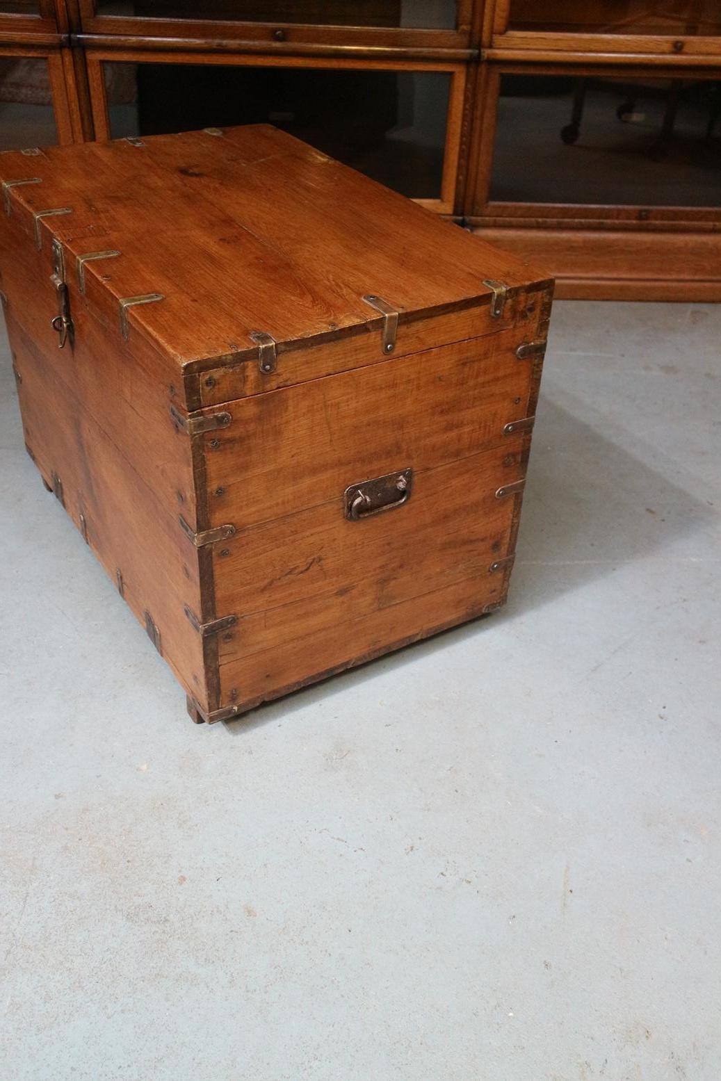 Late 19th Century Small Antique Teak Box