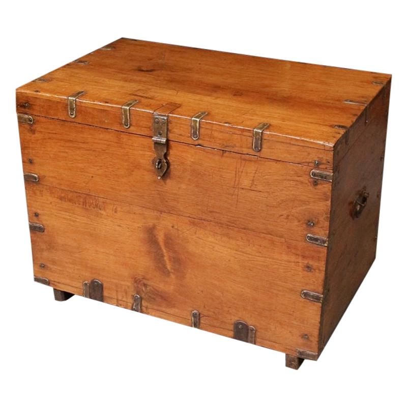 Small Antique Teak Box