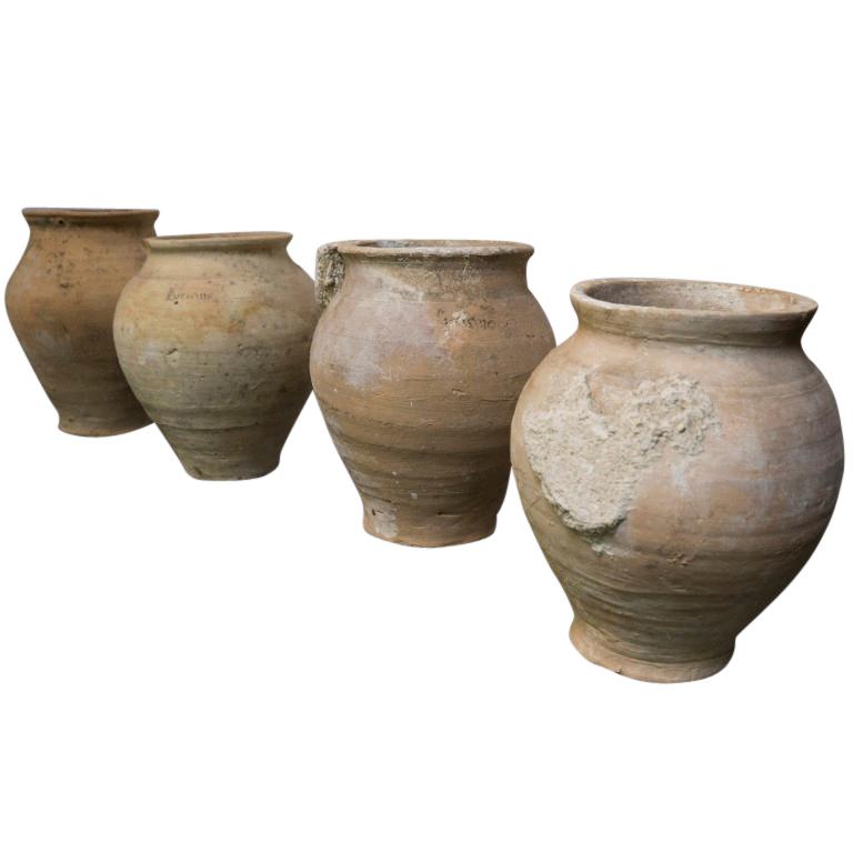 Small Antique Terracotta Vases from Spain, circa 1910 For Sale at 1stdibs