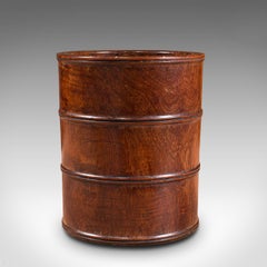 Small Antique Treen, English, Walnut, Artist's Brush Pot, Desk Tidy, Victorian