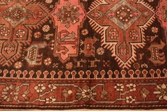 Small Antique Tribal Caucasian Kazak Rug. Size: 4 ft x 8 ft
