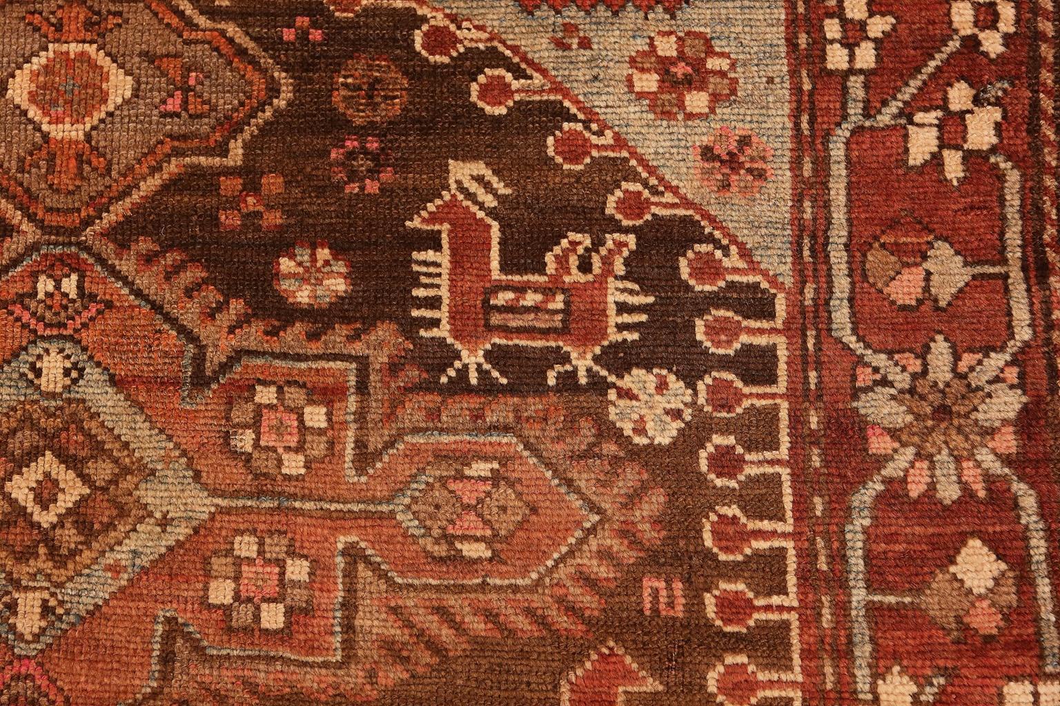 Small Antique Tribal Caucasian Kazak Rug. Size: 4 ft x 8 ft In Good Condition In New York, NY