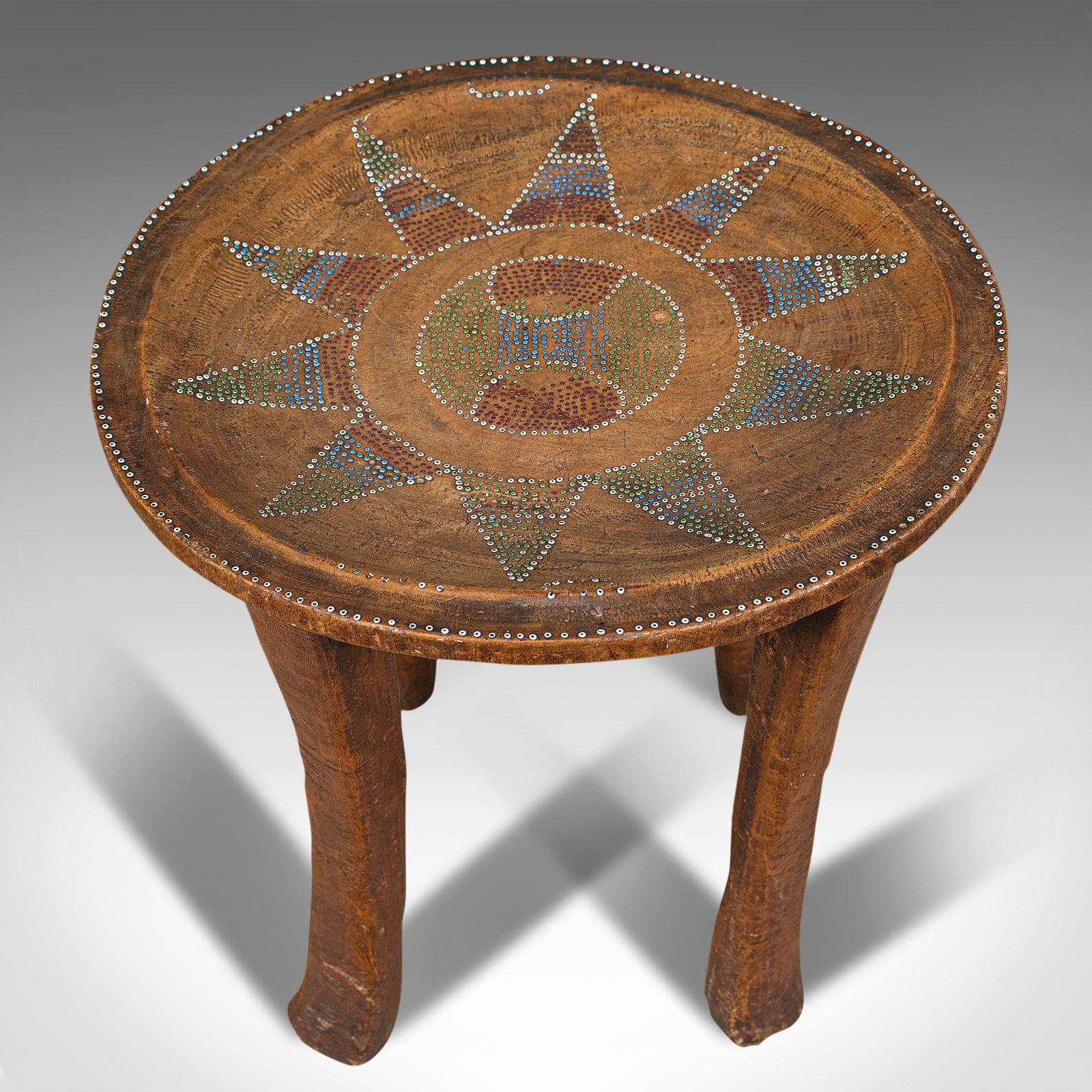 Small Antique Tribal Side Table, Australian, Lamp, Stool, Late Victorian, C.1900 1
