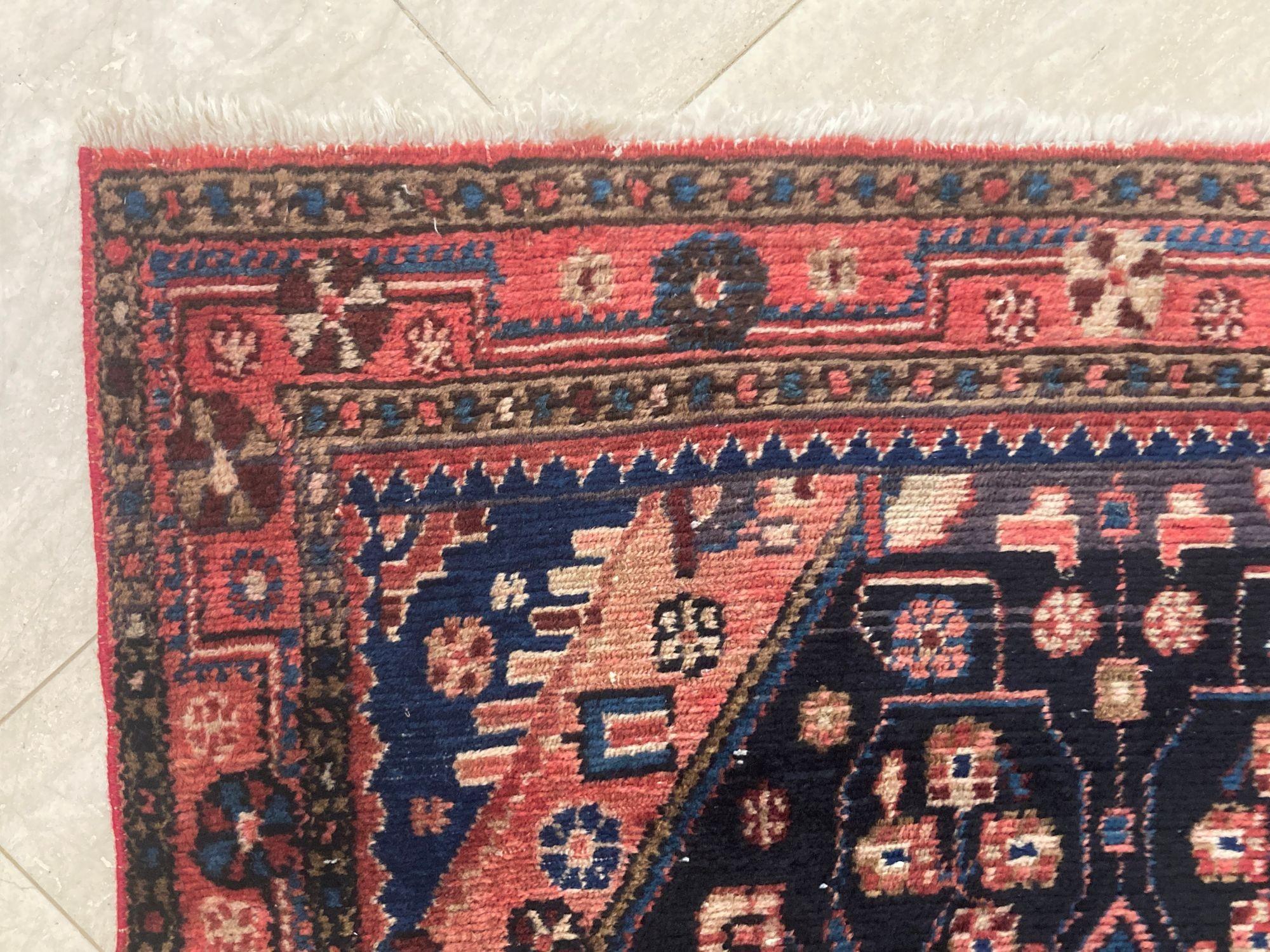 Wool Antique Turkish Hand-Knotted Ethnic Rug For Sale