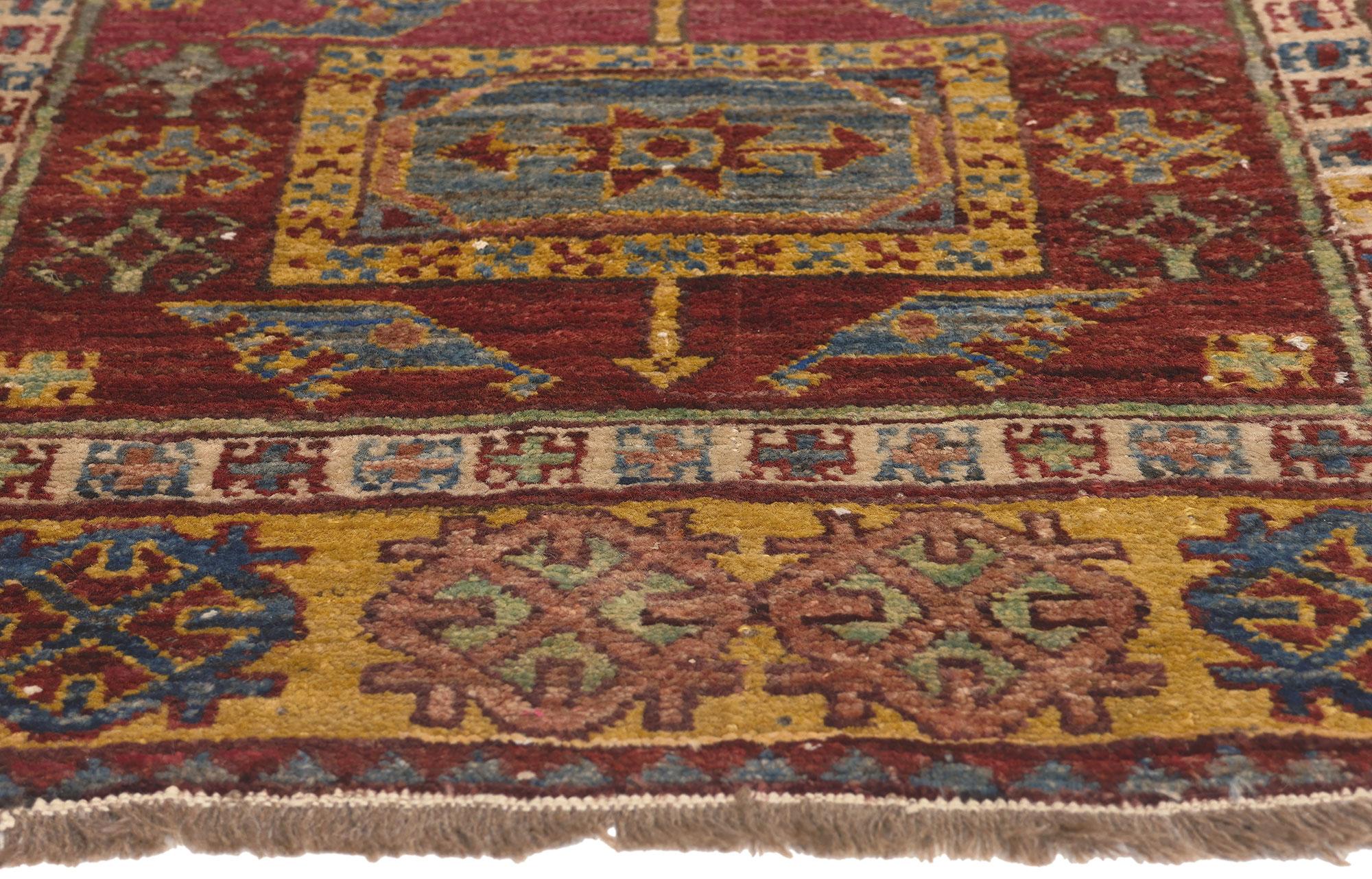 78630 Small Antique Turkish Oushak Rug, 02'10 x 02'06.
Nomadic charm meets Anatolian culture in this small antique Turkish Oushak rug. The tribal design and earthy colorway woven into this piece work together creating a well-traveled, cultured