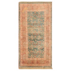 Petit tapis turc tribal ancien Oushak Abrash de 4'4" x 8'6"