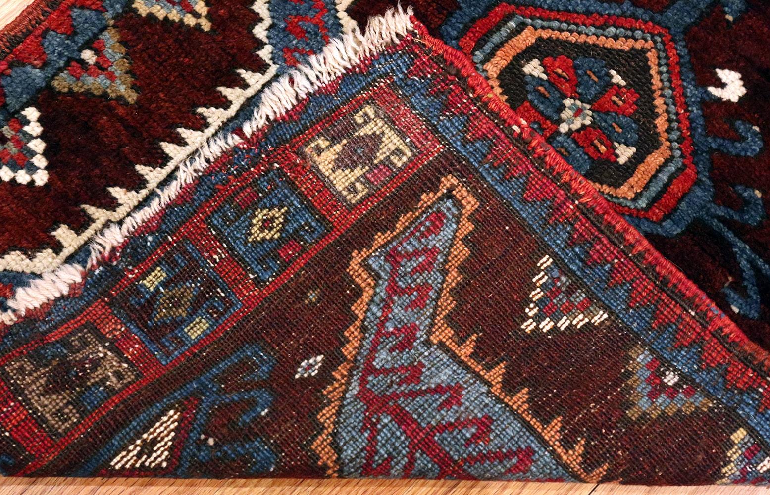 Tribal and collectible small antique Turkish Yastic rug, country of origin / rug type: Turkish rugs, date circa late 19th century. Size: 2 ft 1 in x 3 ft 3 in (0.63 m x 0.99 m). 

