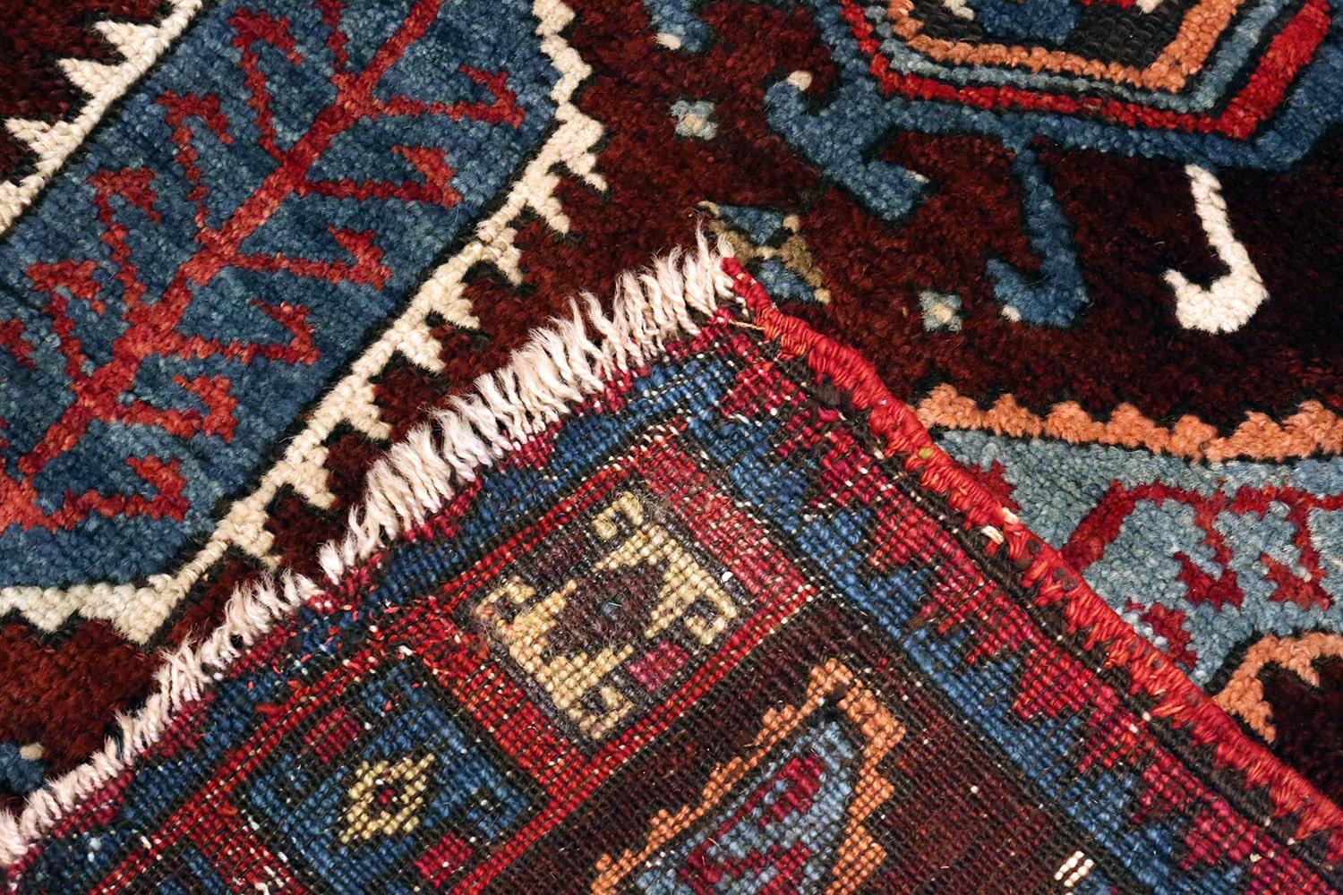 Tribal Small Antique Turkish Yastic Rug. Size: 2 ft 1 in x 3 ft 3 in (0.63 m x 0.99 m)