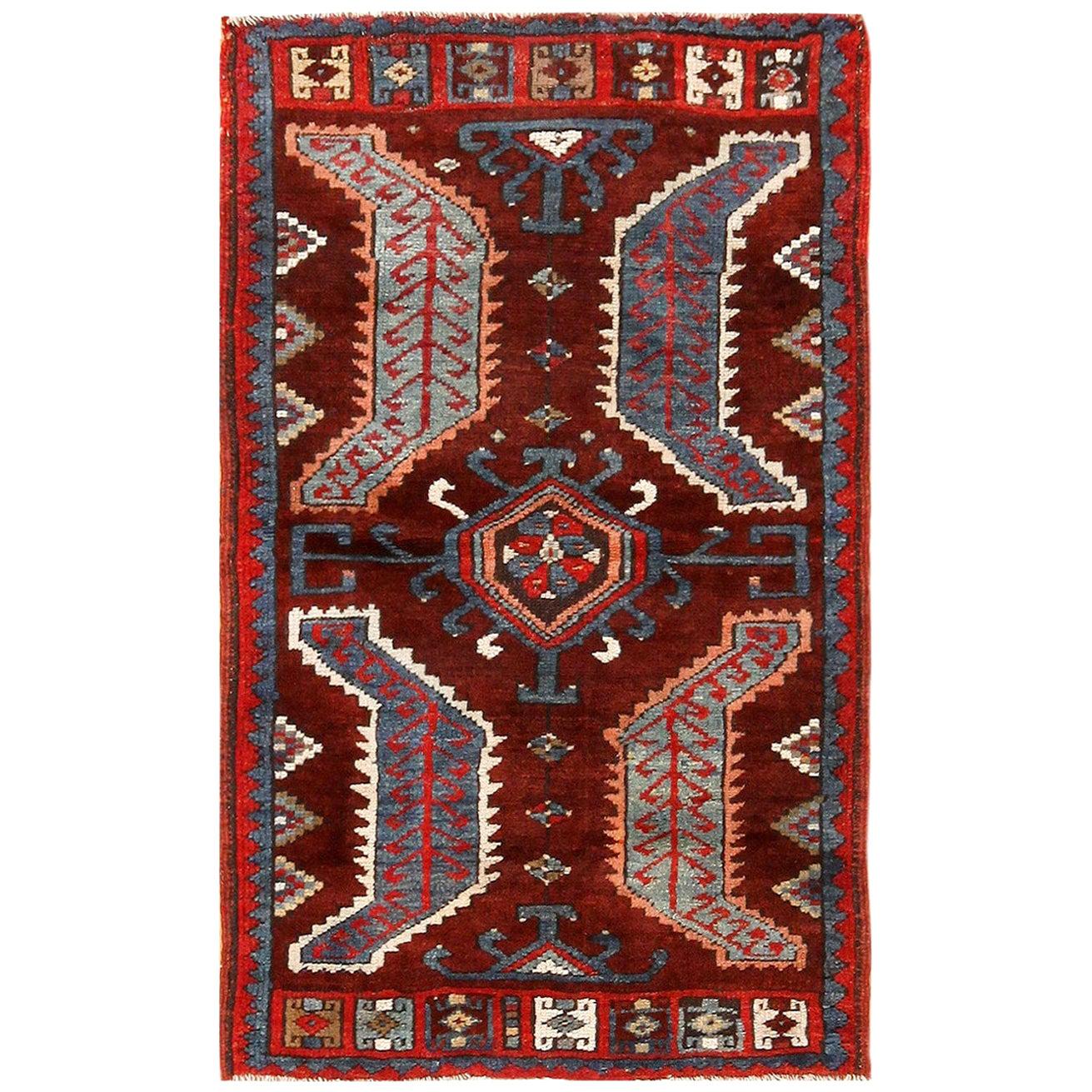 Small Antique Turkish Yastic Rug. Size: 2 ft 1 in x 3 ft 3 in (0.63 m x 0.99 m)