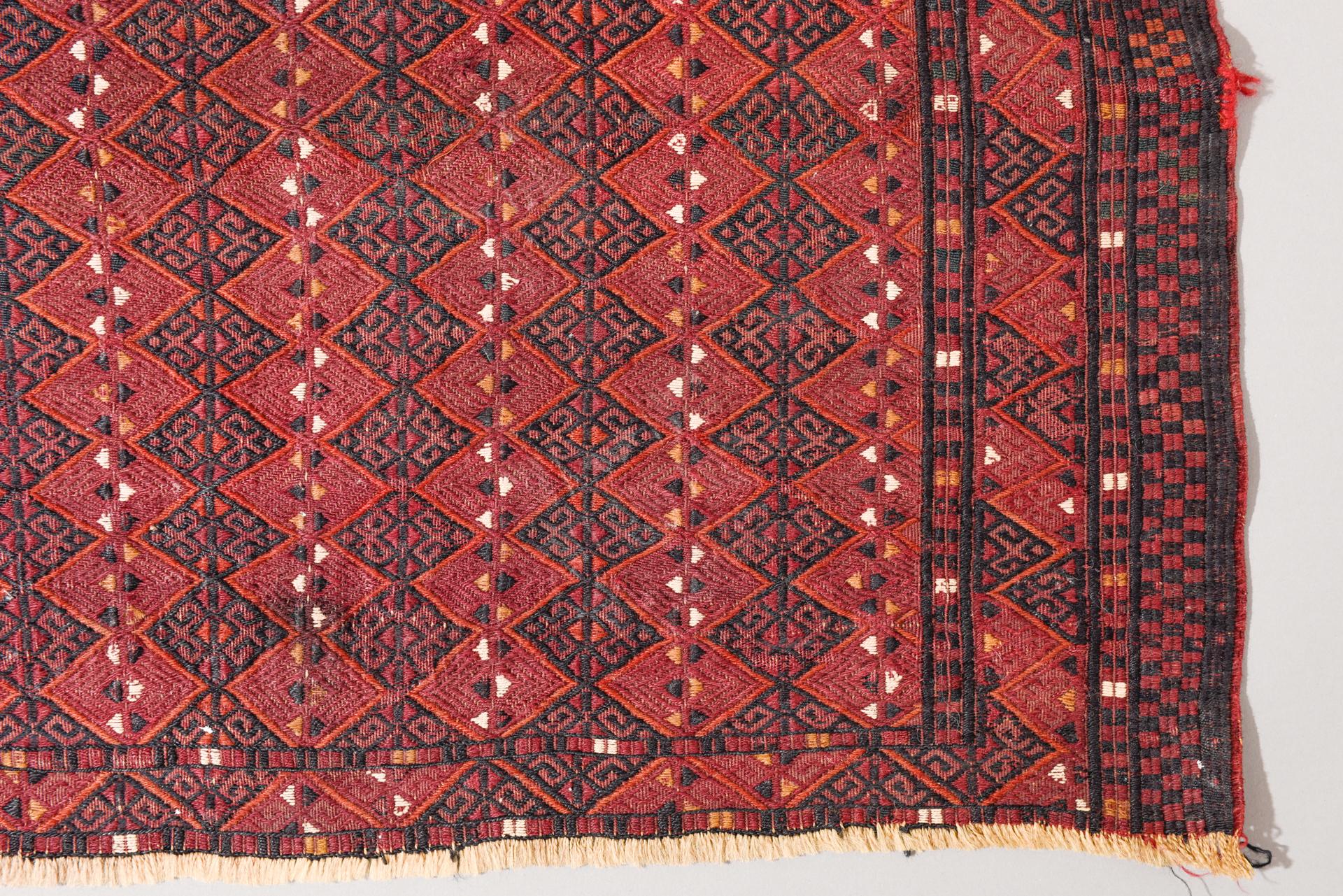 Turkmène Petit Kilim ancien Turkoman en vente