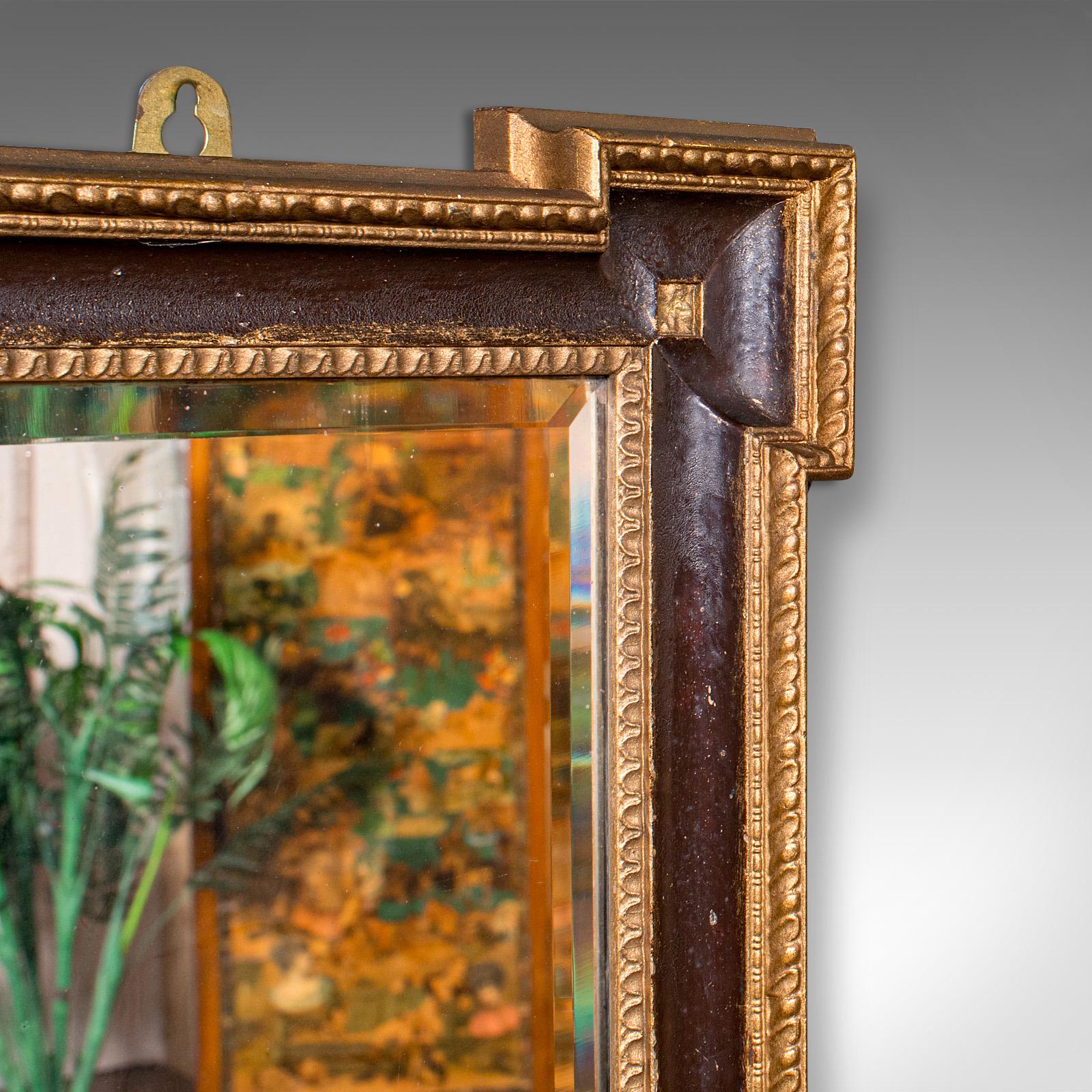 Small Antique Vanity Mirror, English, Gilt Gesso, Hall, Neoclassical, Victorian In Good Condition For Sale In Hele, Devon, GB