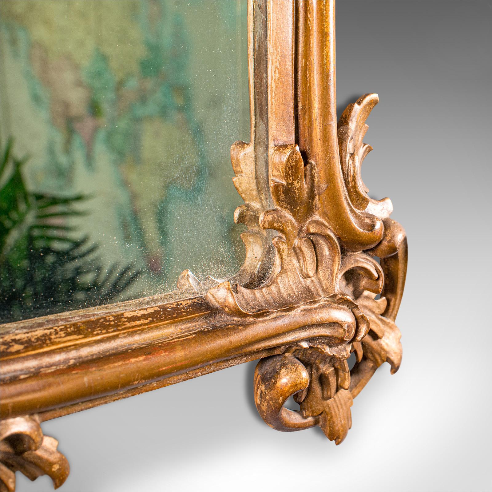 Small Antique Vanity Mirror, Italian, Giltwood, Dressing, Victorian, Circa 1890 5