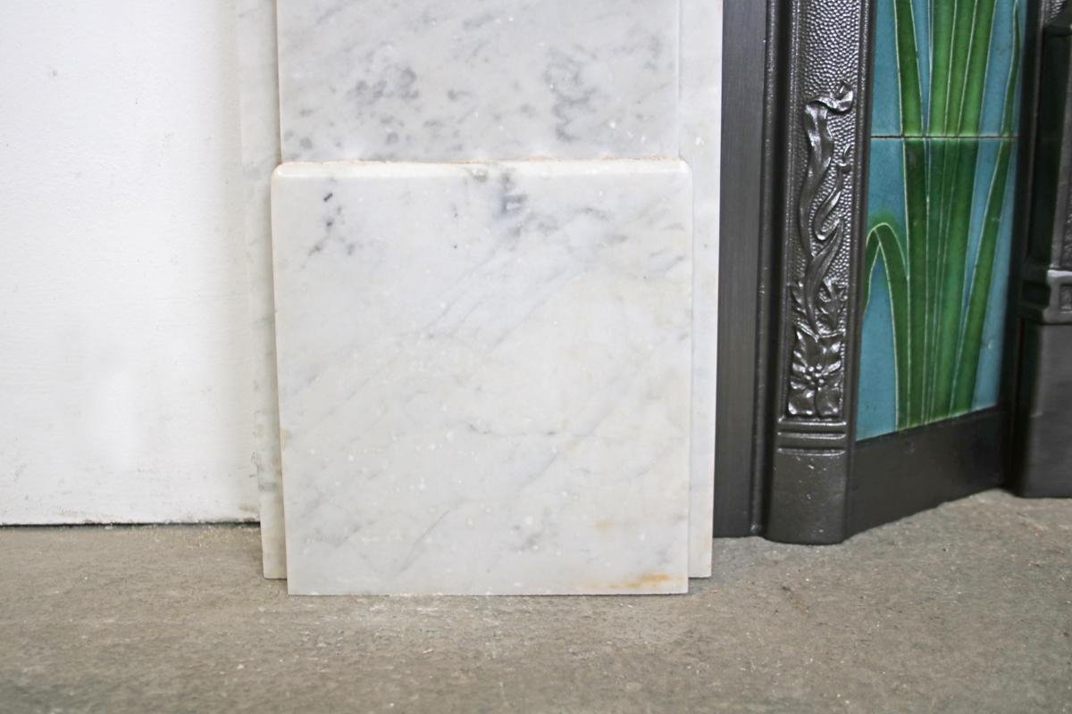Small Antique Victorian Carrara Marble Fireplace Surround 2