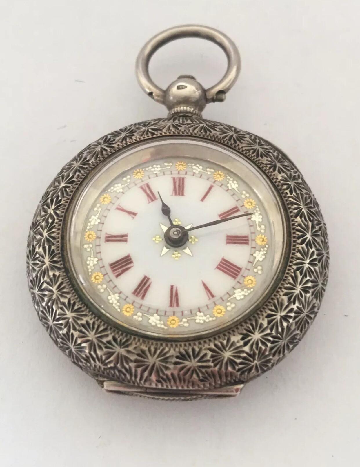 Small Antique Victorian Key-Wind Silver Fob / Pocket Watch 3