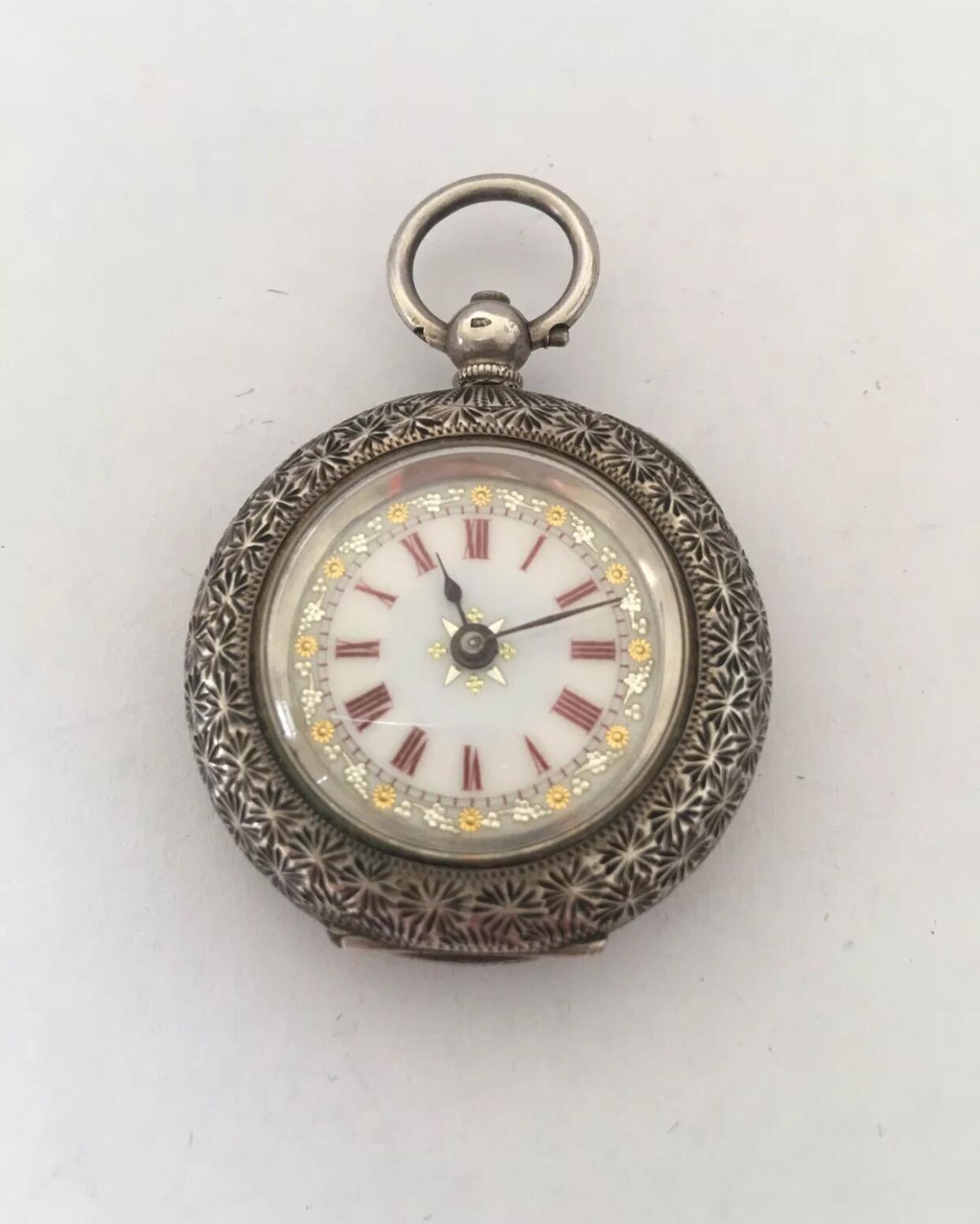 Small Antique Victorian Key-Wind Silver Fob / Pocket Watch 5
