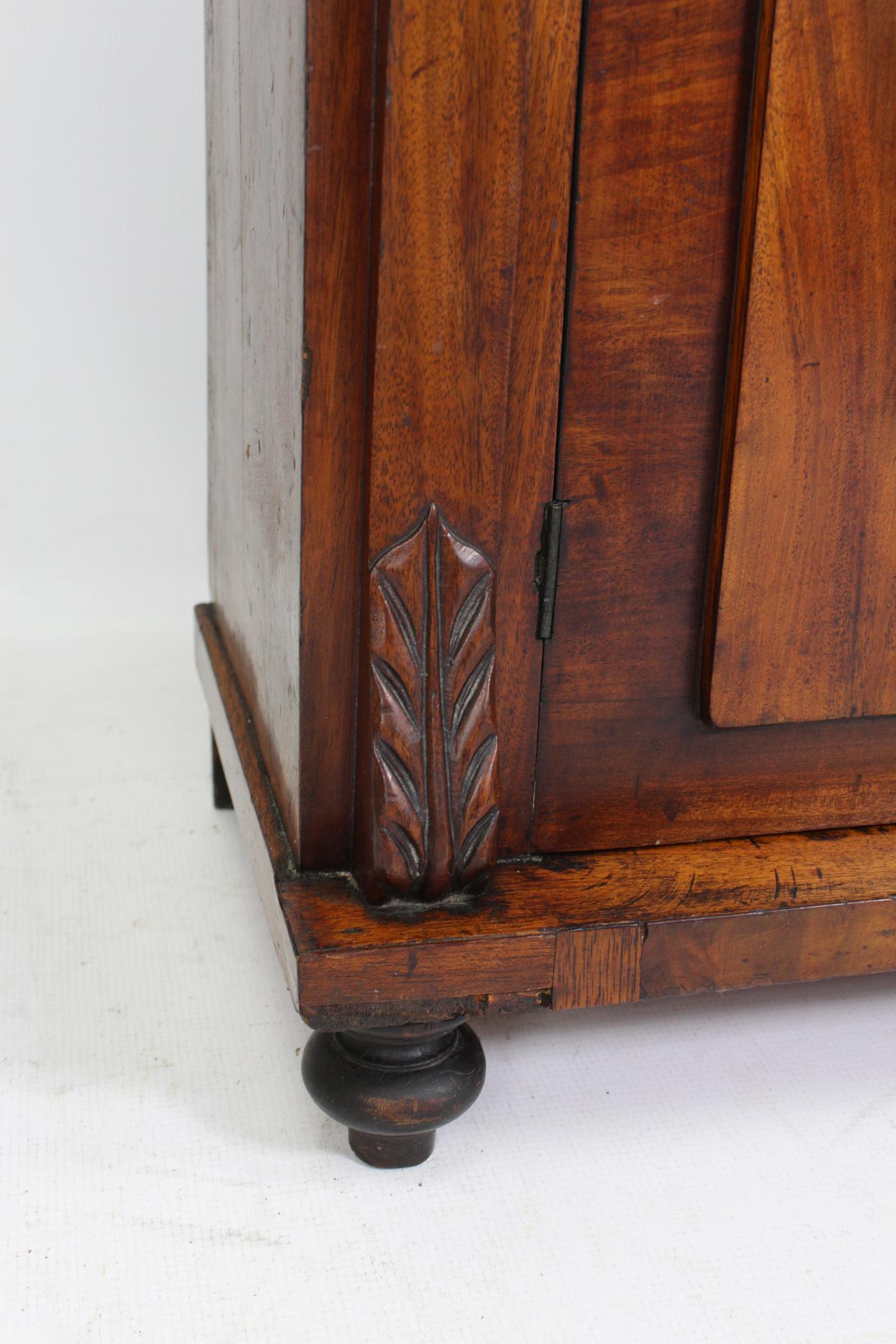 Small Antique Victorian Mahogany Chiffonier Sideboard Credenza Cupboard Dresser For Sale 5