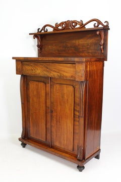 Small Antique Victorian Mahogany Chiffonier Sideboard Credenza Cupboard Dresser