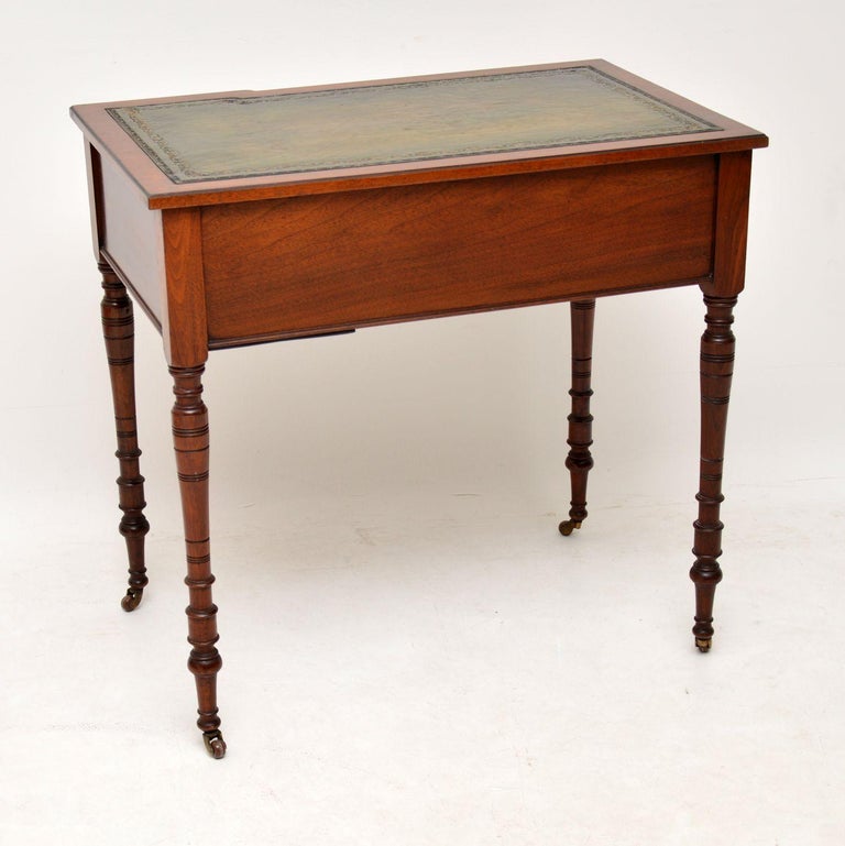 Small Antique Victorian Walnut Writing Desk at 1stDibs