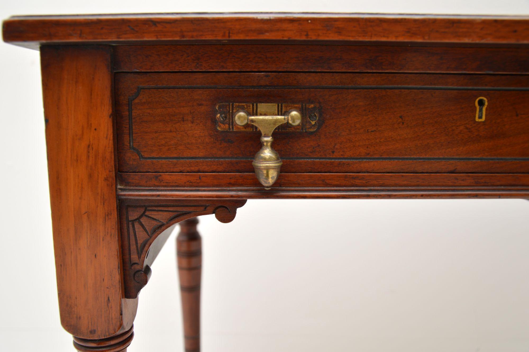 English Small Antique Victorian Walnut Writing Desk