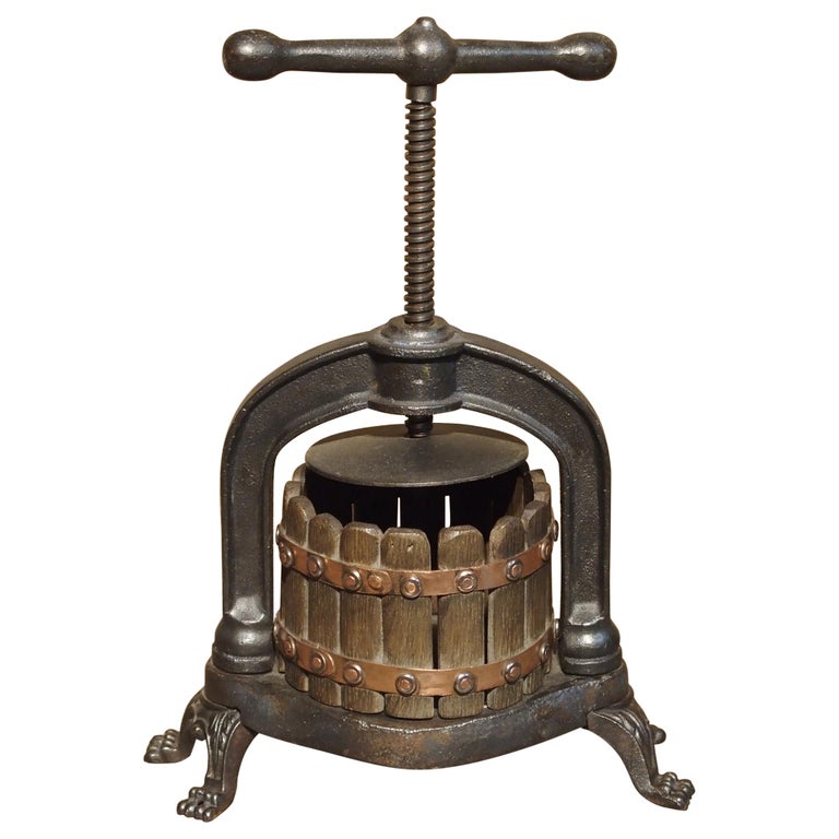 Small Antique Wine Grape Press from France, Early 1900s at 1stDibs