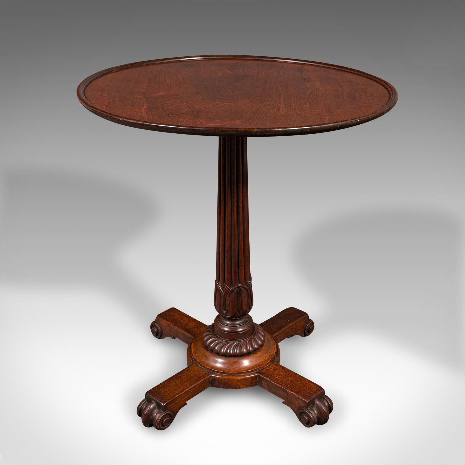 Petite table à vin ancienne anglaise, lampe, d'appoint, service, William IV, vers 1835 Bon état - En vente à Hele, Devon, GB
