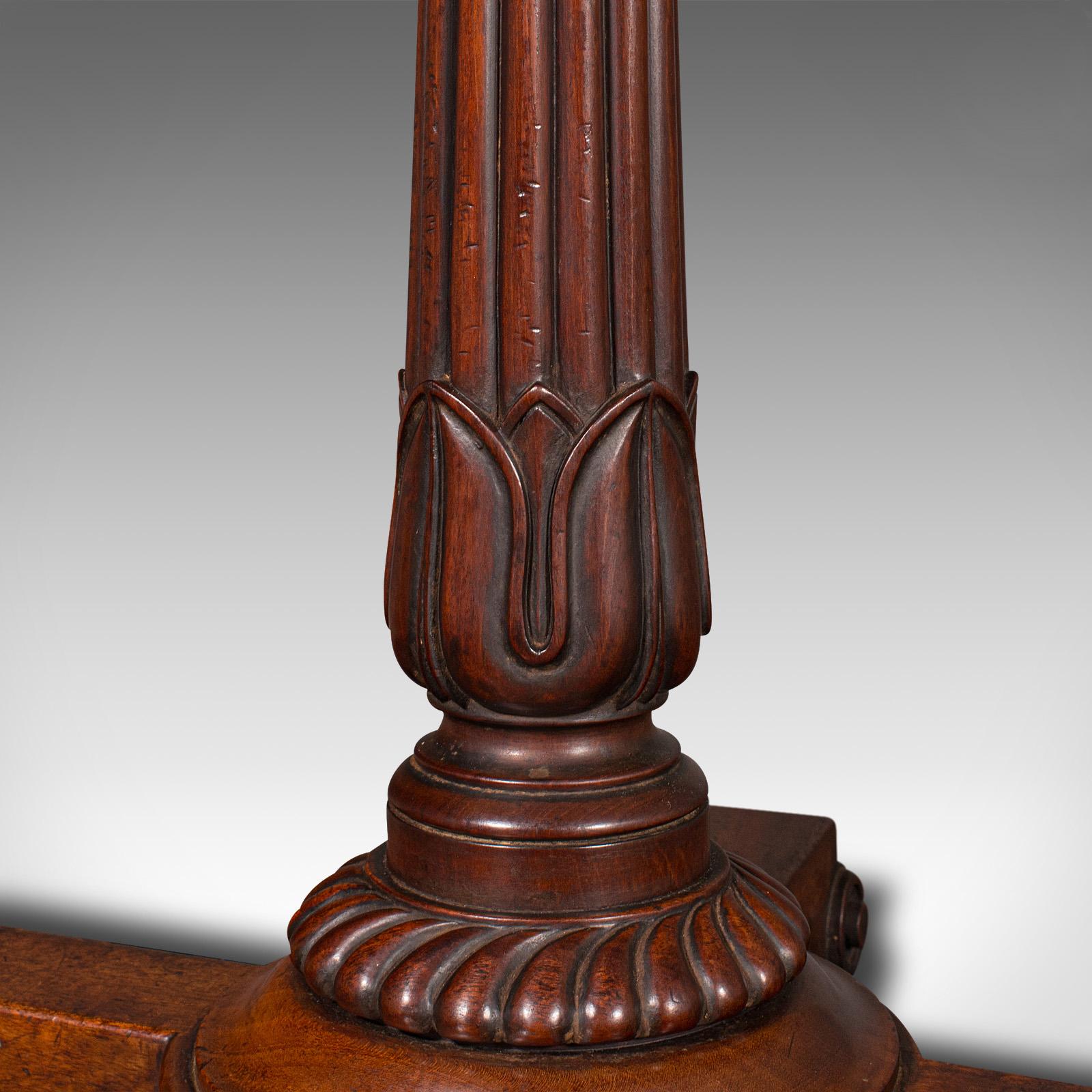 Petite table à vin ancienne anglaise, lampe, d'appoint, service, William IV, vers 1835 en vente 1