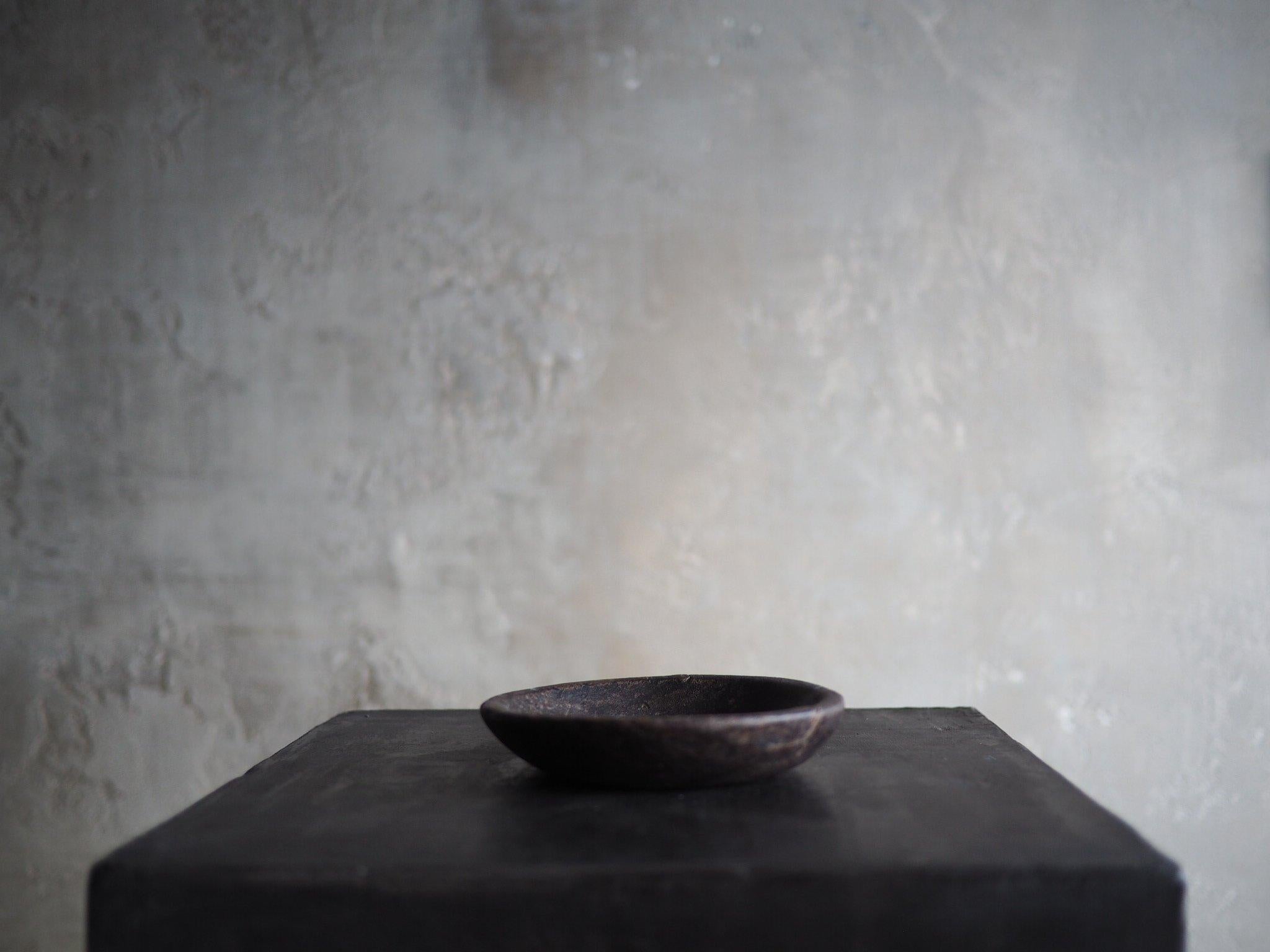 Patinated Small Antique Wooden Dish, 19th Century