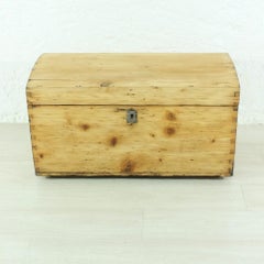 Small Antique Wooden Trunk, circa 1900