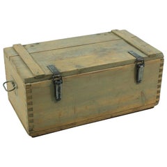 Small Antique Wooden Trunk, circa 1900