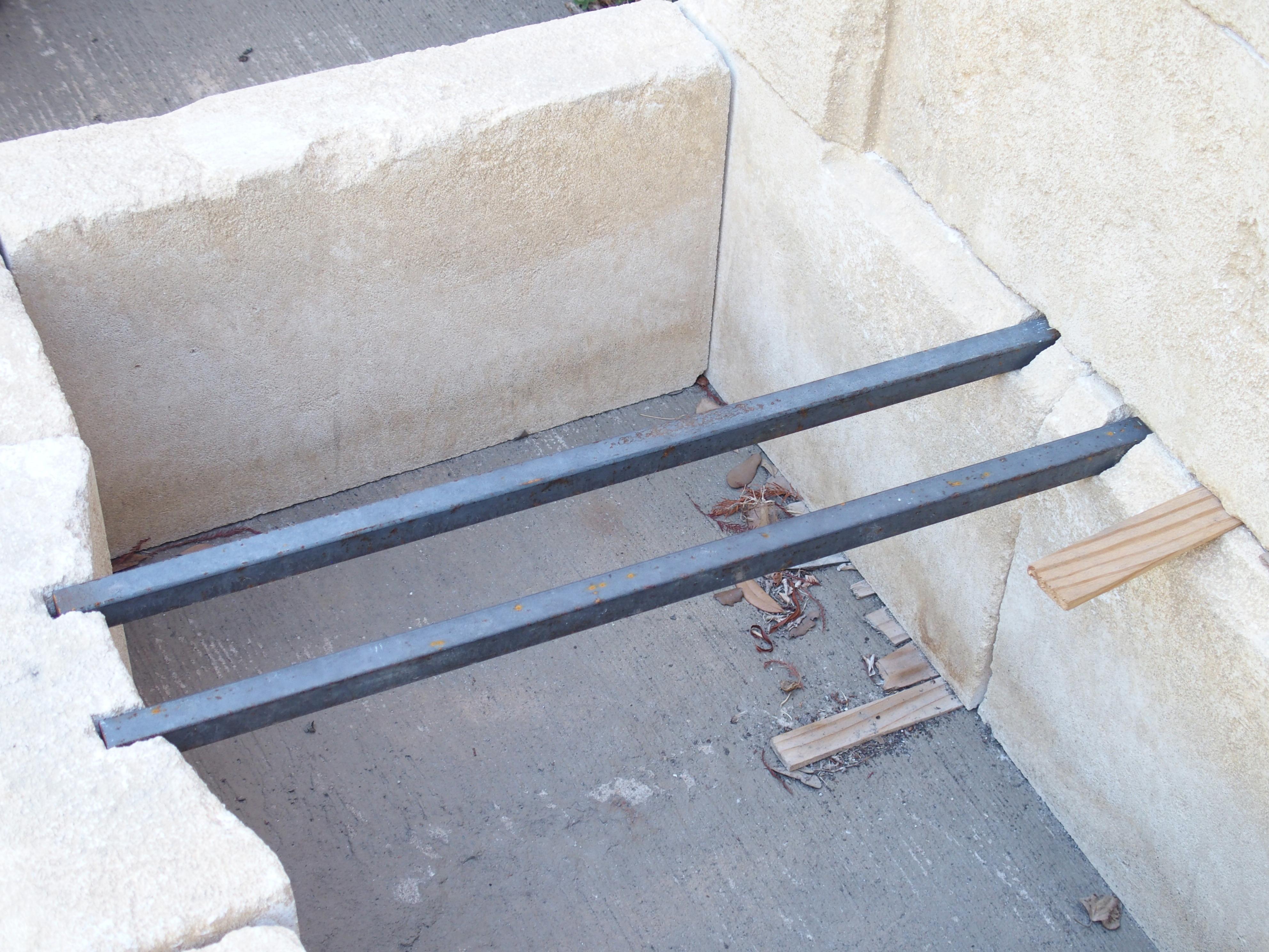 Metal Small Arched Limestone Wall Fountain from the South of France