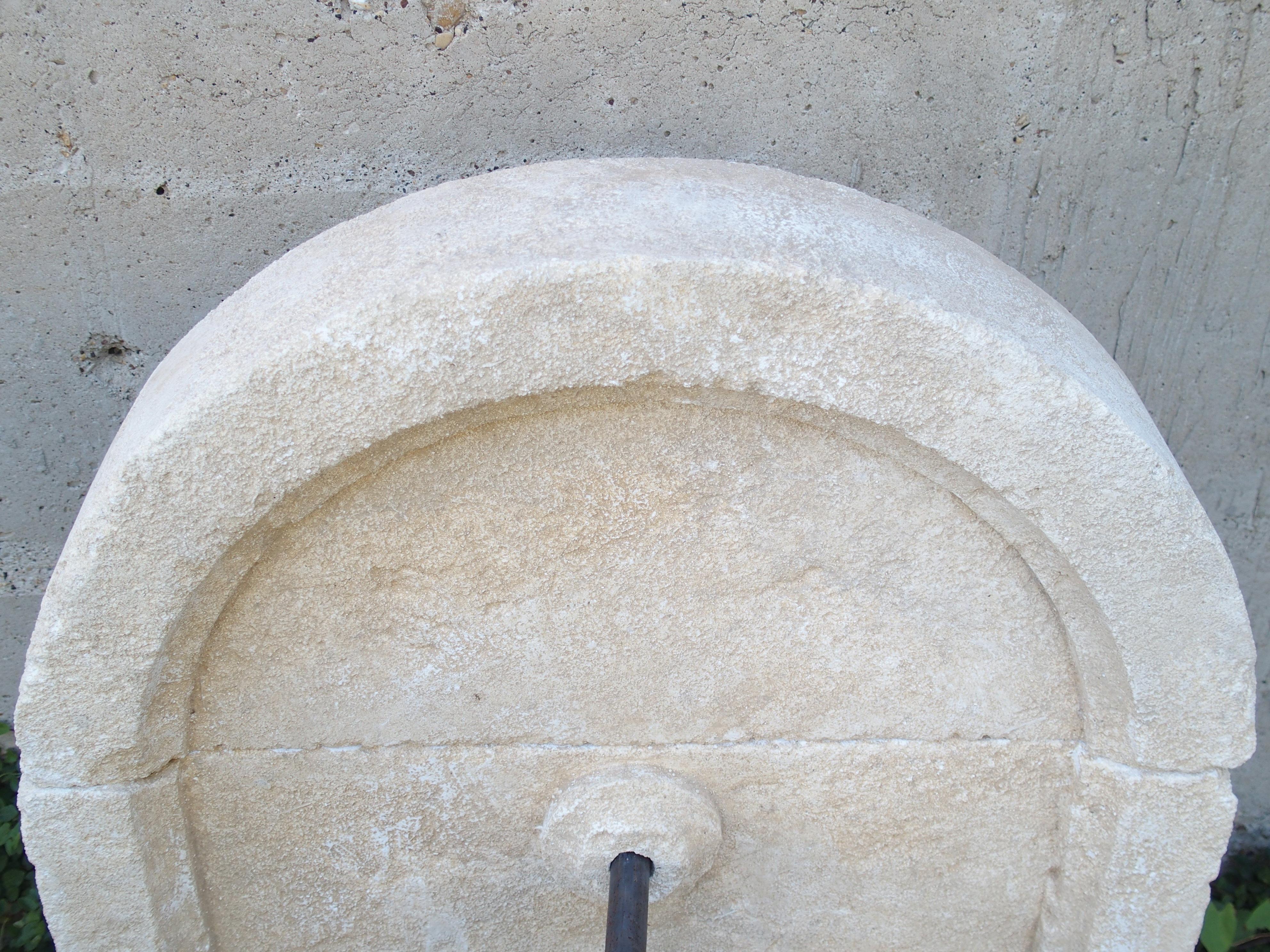 Small Arched Limestone Wall Fountain from the South of France 1