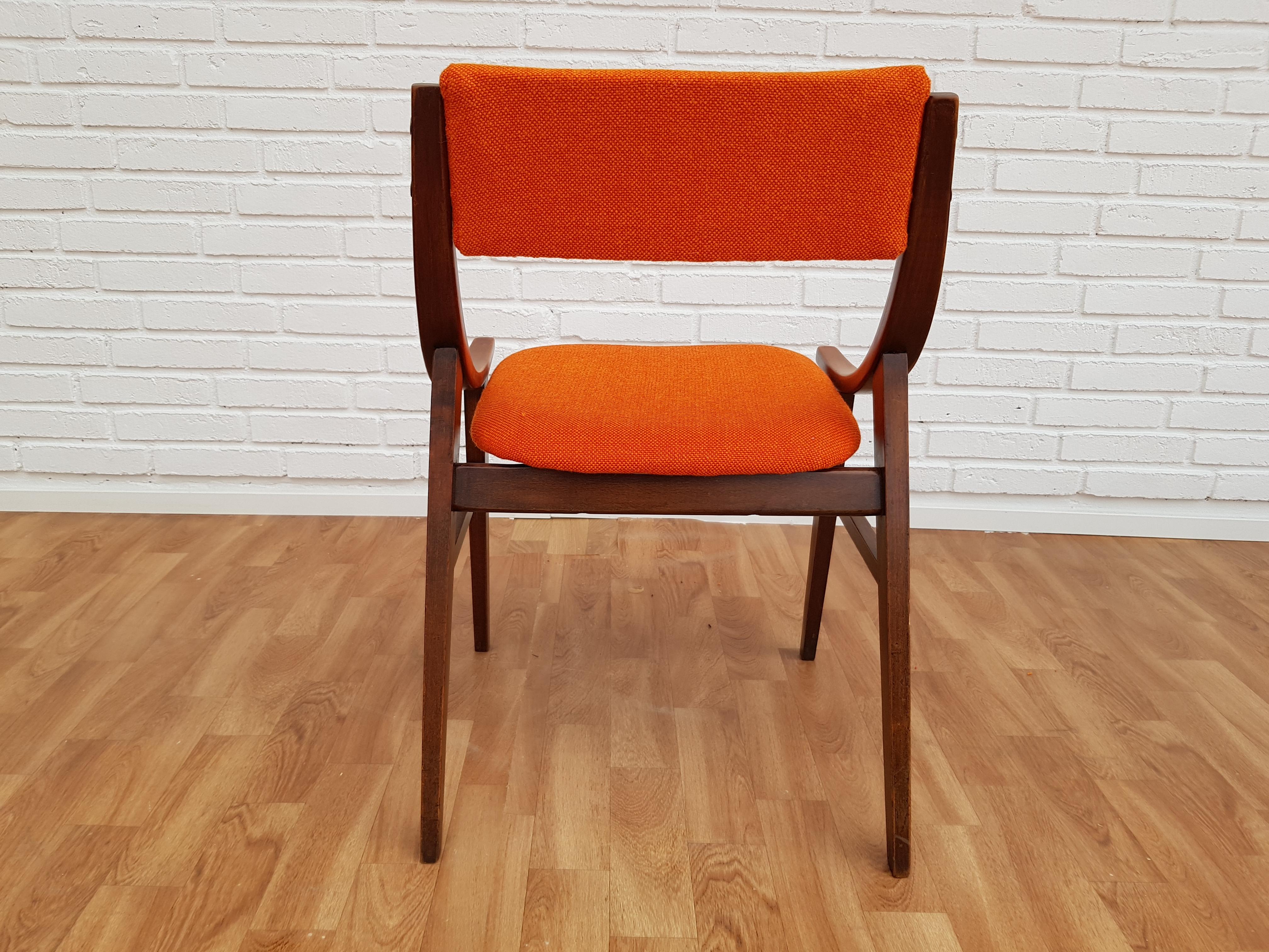 Small Armchair, 1960s, Kvadrat Wool by Nana Ditzel, Completely Restored For Sale 1