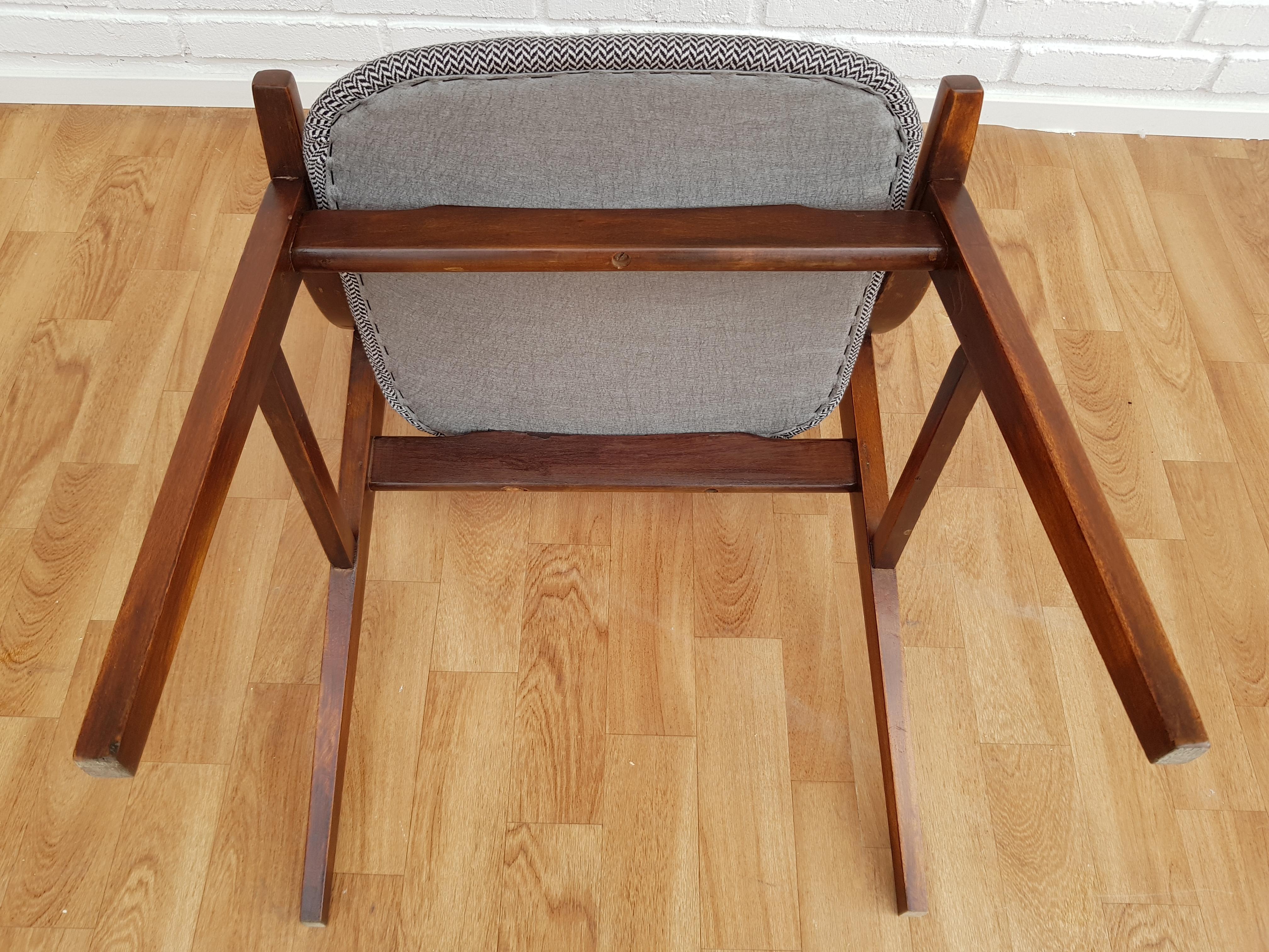 Small Armchair, 1960s, Quality Cotton, Completely Restored 5