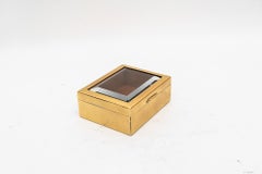 Small Art Deco Brass and cut glass box vienna around 1920s