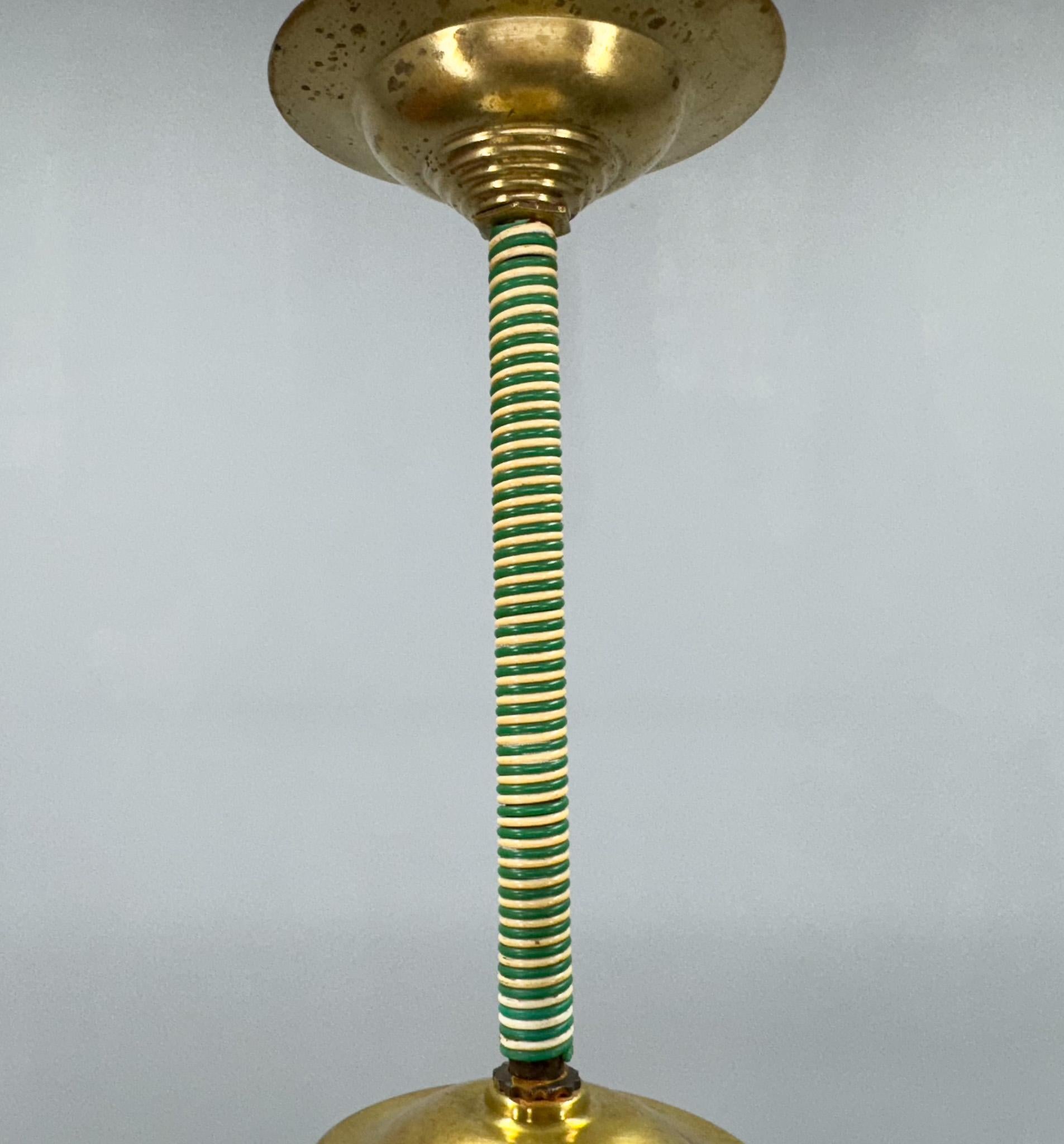 20ième siècle Petite suspension Art déco Ligt, Allemagne, années 1930, restaurée en vente