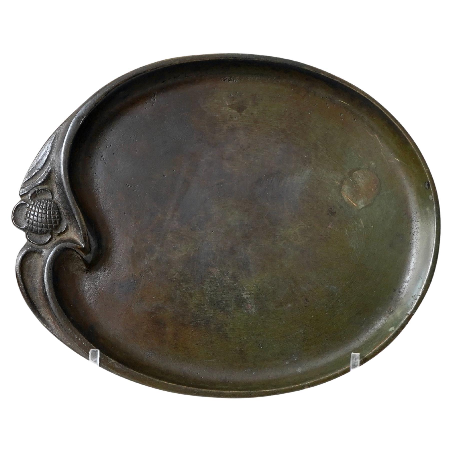 Small Art Deco Bronze Dish by GAB Guldsmedsaktiebolaget, Sweden, 1930s