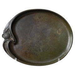 Small Art Deco Bronze Dish by GAB Guldsmedsaktiebolaget, Sweden, 1930s