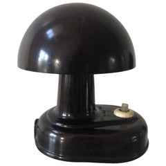 Small Art Deco Brown Bakelite Tables or Wall Lights, Adjustable Round Shade