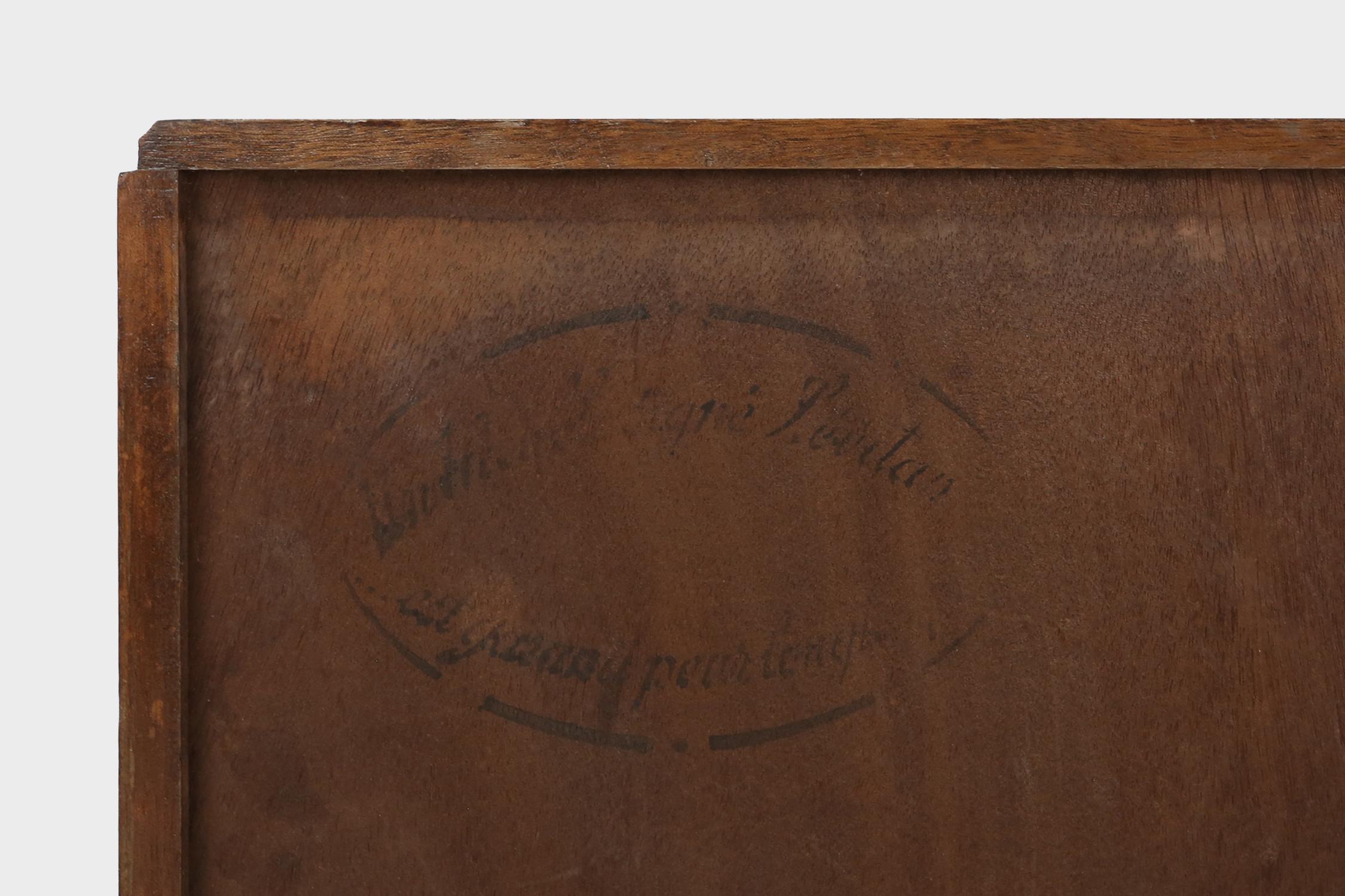 Petit meuble Art Déco en bois avec miroir, Belgique vers 1930 en vente 3