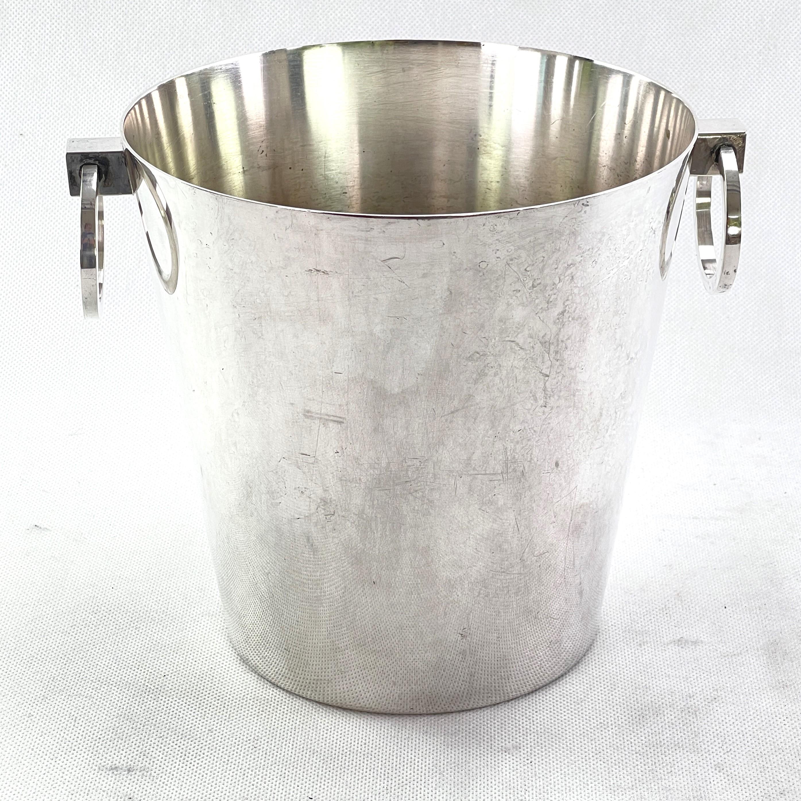 French Small Art Deco Champagne Cooler by Le Chardon, 1930s For Sale