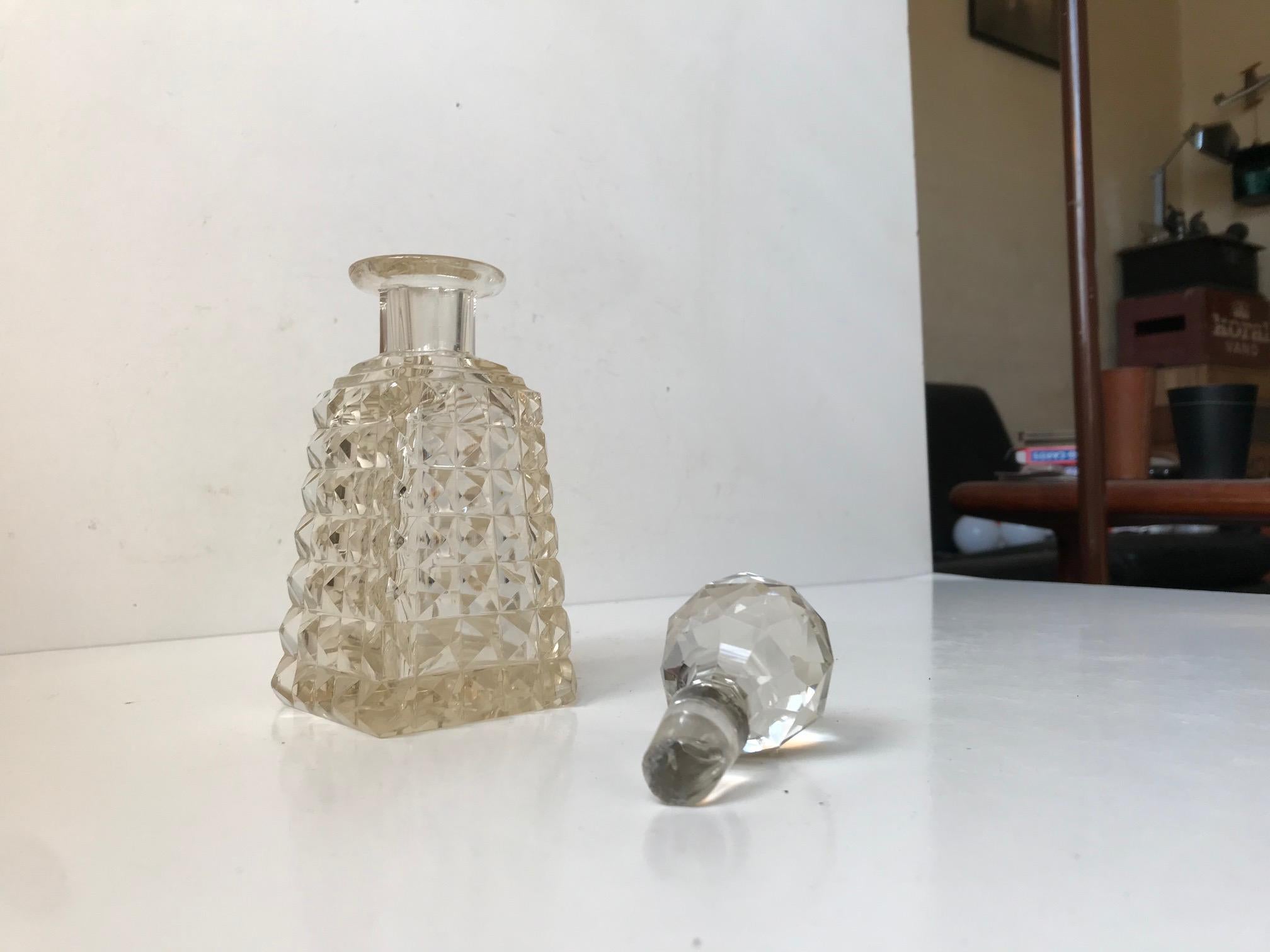 small cut glass decanter