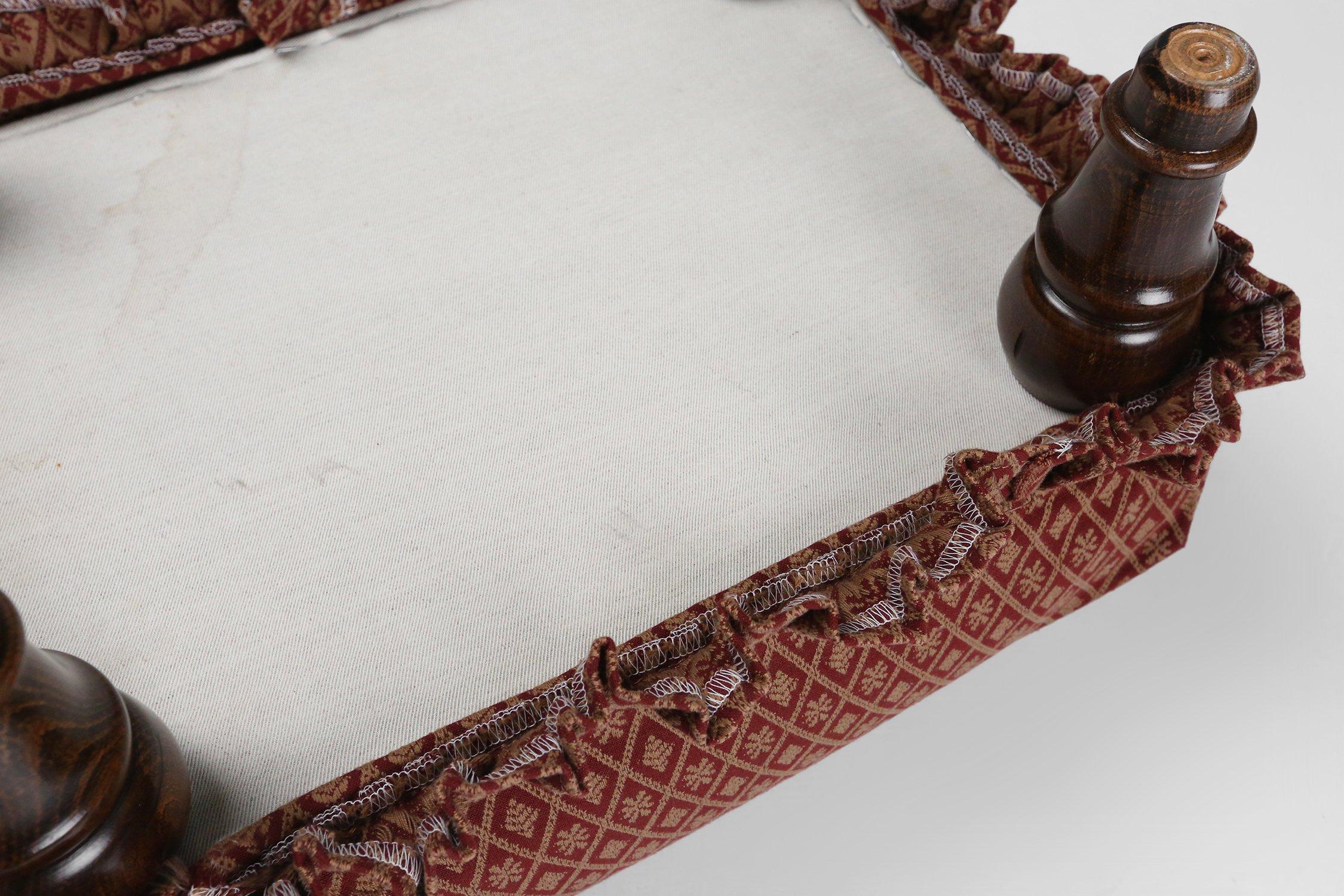 Small Art Deco Footstool with Original Upholstery, France, 1940s For Sale 4